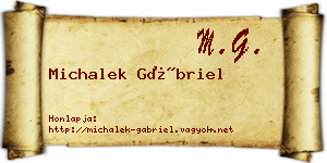 Michalek Gábriel névjegykártya